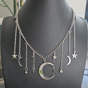 Paparazzi Celestial Green Gem Charm Necklace  NWT